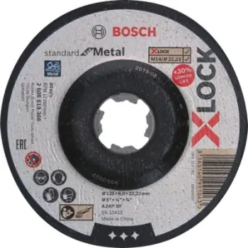 Disk gërryes Bosch 2608619366 X-LOCK, 125mm, për metal, i zi