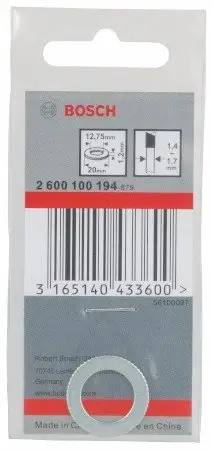 Unazë reduktuese Bosch 2600100194, 20 mm, 12.75 mm, metalike