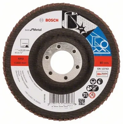 Disk gërryes Bosch Zirconium Flap Disc 115mm, 60g, blu - 1