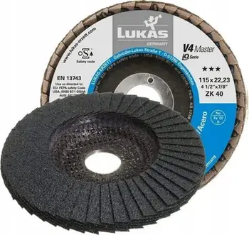 Disk flap bluarës LUKAS-ERZETT A27471250401465, 125mm, vrimë 22.23mm, set 10 copë