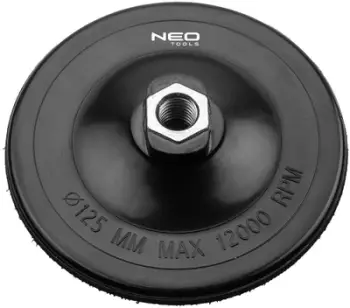 Disk fiksimi me Velcro 125mm, trashësi 4mm, fije M14