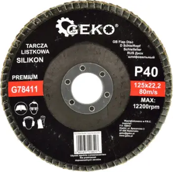 Disk flap Geko SILICON, 125mm, P40, jeshil