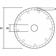 Disk diamanti Graphite 57H623, 230mm, Turbo, gri - 2