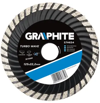 Disk diamanti Graphite TURBO WAVE 57H638, 230mm, vrima 22.2mm