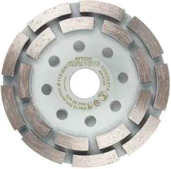 Disk gërryes diamant Graphite, 115mm, 2 segmente, për tharje, gri