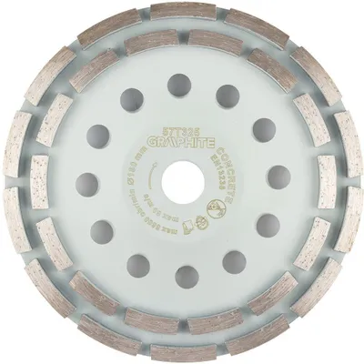 Disk gërryes diamanti Graphite, 180mm, 2 segmente, për bluarje të thatë - 1