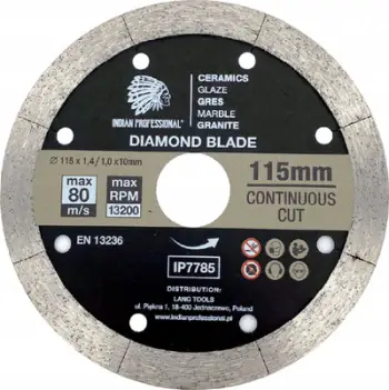 Disk diamanti Indian Professional, 115mm, prerje e vazhdueshme, gri