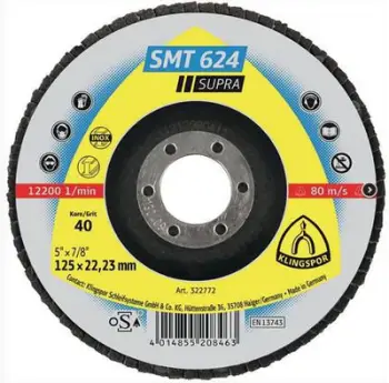 Disk gërryes KLINGSPOR P80, 125 mm, 12 copë