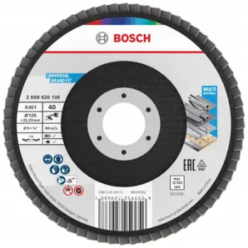 Disk flap Bosch Accessories 2608626138, 125mm, për metal