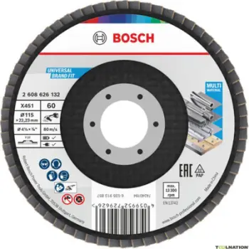 Disk flap Bosch Accessories 2608626132, 115mm, për metal, kafe