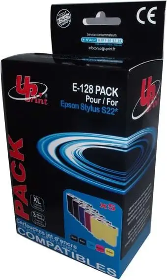 Set kartrixhe UPRINT EJ128UPRP5, 5 copë, kompatibil T128, shumëngjyrësh