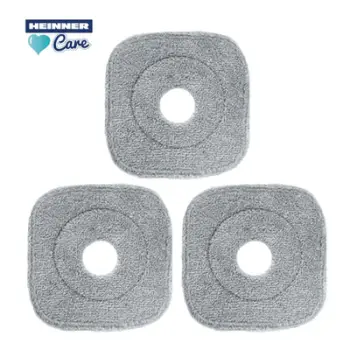 Set koka zëvendësuese mop Heinner Care Mega Clean, 3 copë, mikrofibër, të bardha