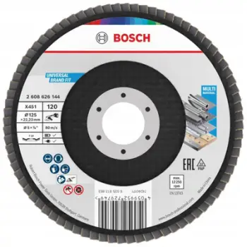 Disk flap Bosch 2608626144, 125mm, për metal, kafe