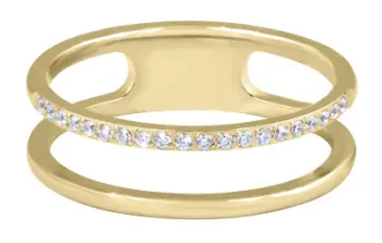 Unazë Troli Gold Minimalist Zircons, 55 mm