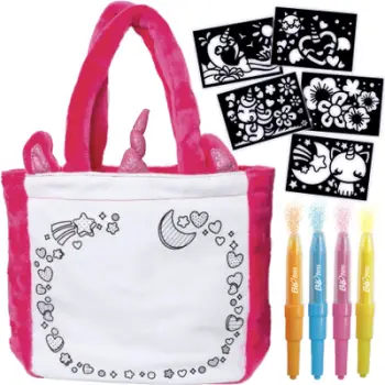 Set kreativ Blopens Xtra Unicorn Styl'Bag, çantë për ngjyrosje, mbi 6 vjeç, shumëngjyrësh