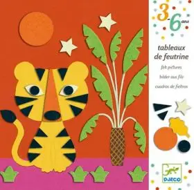 Set kreativ Djeco Sweet Nature Collage, 4 kolazhe, për fëmijë