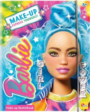Set kreativ Lisciani Barbie Sketch Book Make Up Goal, me fletore vizatimi, me aksesorë grimi, shumëngjyrësh