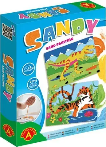 Set kreativ me rërë Alexander Sandy Sand Paintings Tiger T Rex 2550, për pikturë me rërë