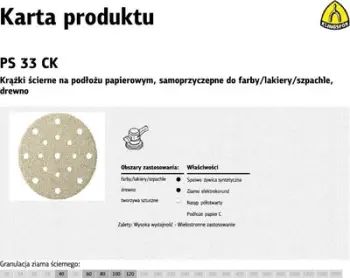 Disk gërryes vetëngjitës Klingspor PS33CK, 150mm, granulë 40, kafe