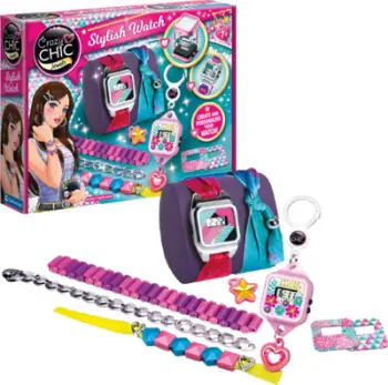 Set kreativ për orë dore Clementoni Crazy Chic Stylish Watch 18639, për fëmijë 7+