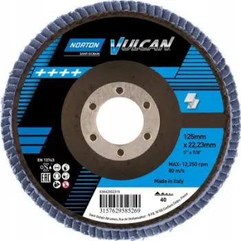 Disk gërryes Norton Vulcan, 125mm, P40, blu
