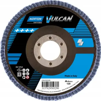 Disk lamelar Norton Vulcan, 125mm, P120, gri