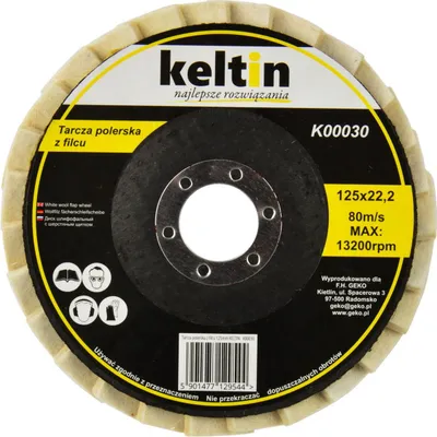 Disk lustruese prej fleti, 125mm, i bardhë - 2