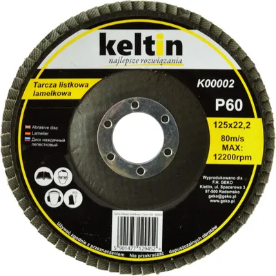 Disk lamelar për mulli këndor, 125mm, P60 - 1