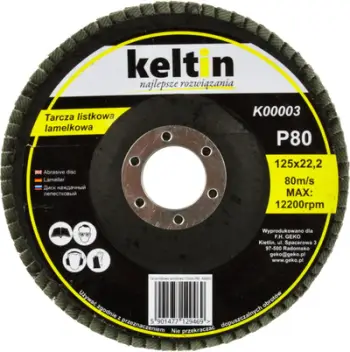 Disk lamelar për mulli këndor, 125mm, granulim P80