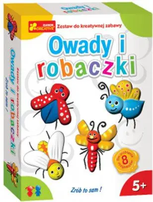 Set kreativ Ranok Creative Insects and Bugs, gips DIY, figurina dhe magnete, multicolor