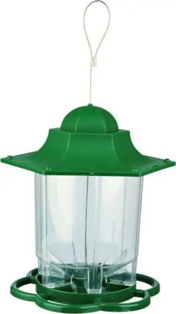 Ushqyes oborri për zogj Trixie Lantern, 1.4L, dru pishe, i gjelbër
