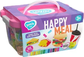 Set kreativ plasteline Okto Creative Happy Meal, me aksesorë, shumëngjyrësh