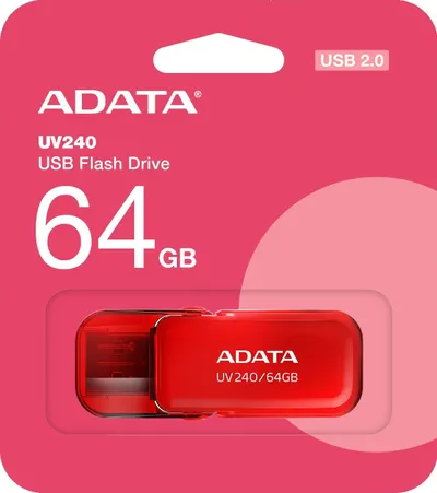 USB Adata UV240, 64GB, USB 2.0, i kuq - 3