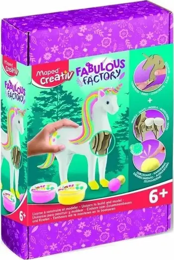 Set krijues Maped Creativ Fabulous Factory, ndërtim unikorni 3D, për fëmijë 6+, shumëngjyrësh