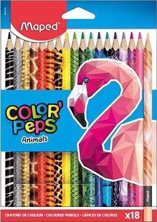 Set lapsash me ngjyra Maped Colorpeps Animals, 18 ngjyra - 1