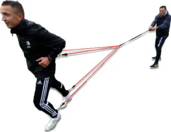 Pajisje trajnimi rezistence Yakimasport Sprint, litarë elastikë, stërvitje dyshe, e kuqe