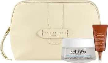 Set kujdesi për fytyrë Collistar Acquagel Hyaluronic Acid Ceramide, krem dhe krem sysh, me çantë bezhë