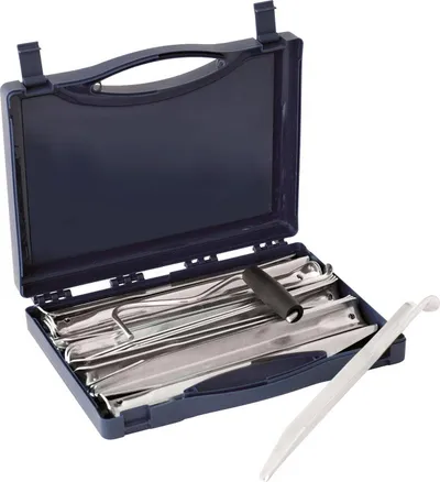 Set kunjash tende Outwell Super U Peg Box, 20 kunja çeliku, me mjet nxjerrës, plastike transparente - 1