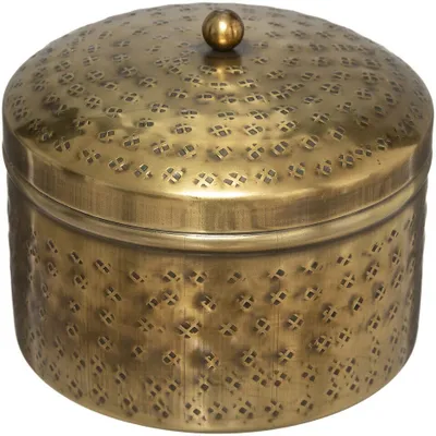 Set kuti dekorative Atmosphera, metal, set 2 copë, ngjyrë ari - 2