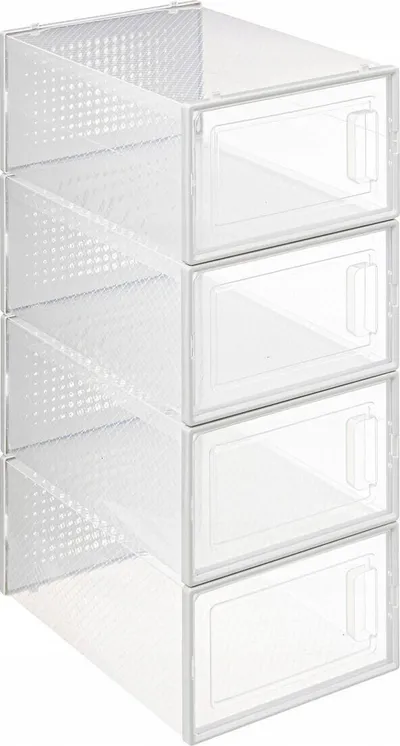 Set kuti plastike për këpucë 5five M, 4 copë, transparente - 1
