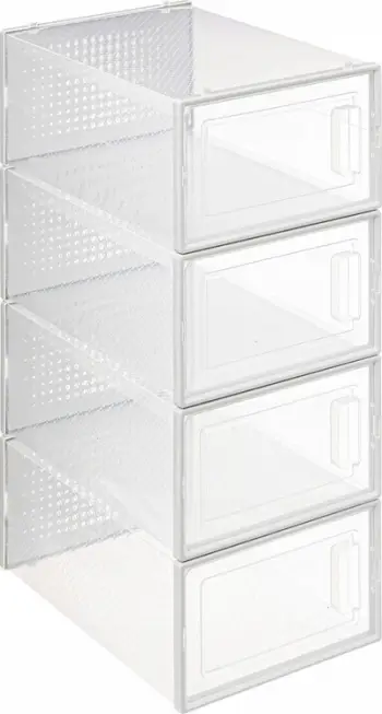Set kuti plastike për këpucë 5five M, 4 copë, transparente