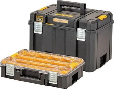 Set kuti veglash DeWalt DWST83520-1 TSTAK 2.0, 2 copë, plastike, e verdhë - 1