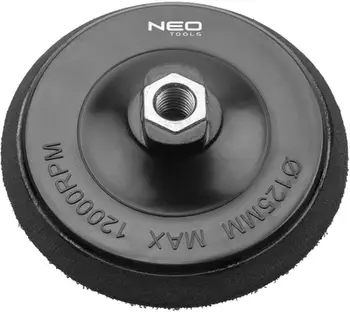 Disk montues NEO Tools 125mm, filetë M14, me shirit ngjitës