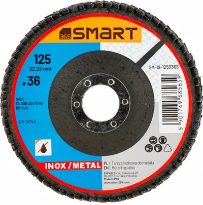 Disk lamelar SMART365 SM-19-125036S, P36, 125mm, për inoks - 3