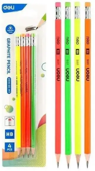 Set lapsa grafiti Deli EU51600 MT, HB, 4 copë, shumëngjyrësh