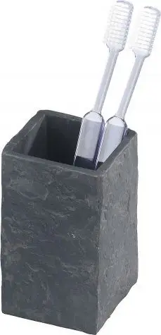 Gotë furçash dhëmbësh Wenko Slate Rock Single Cup, rrëshirë poliestere, anthracite
