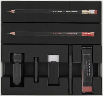 Set lapsash grafiti Blackwing x Moleskine, mprehëse dhe goma rezervë, i zi