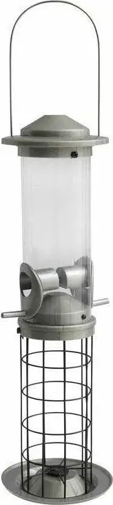 Ushqyes zogjsh Happy Birds Duo Feeder, dy në një, plastik transparent