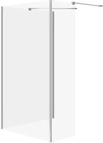 Panel dushi walk in Cersanit MILLE, mur fiks, 200 cm, krom