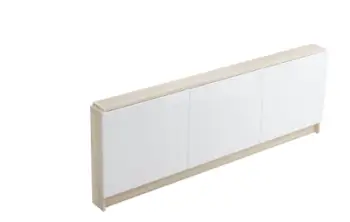 Panel mobilje për vaskë Cersanit Smart, 160cm, 3 dollapë push, i bardhë